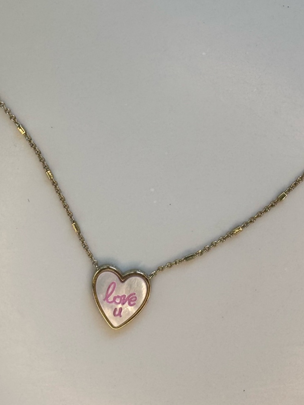 Kendra Scott Heart Love U in gold tone necklace